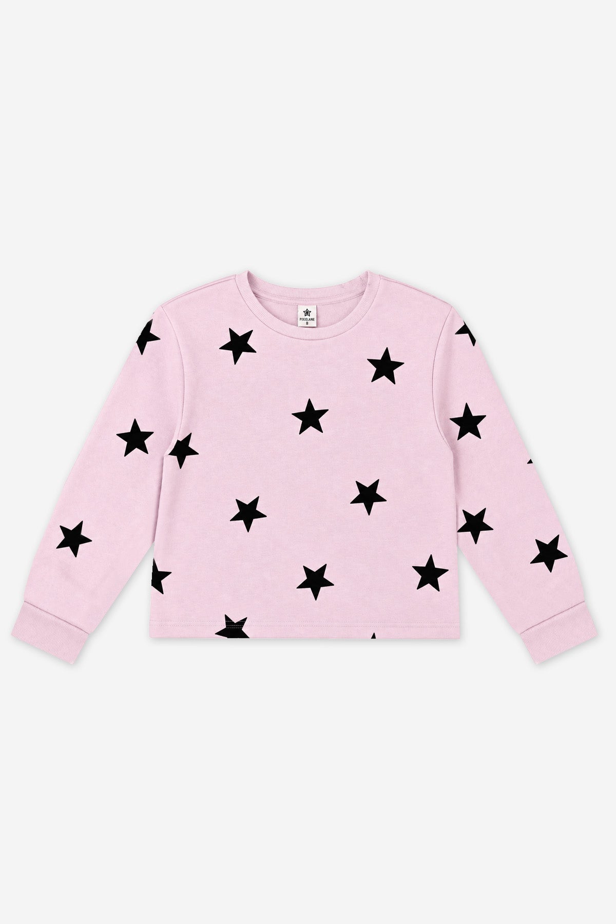 Cloud Soft French Terry Easy Crew Sweatshirt - Vintage Rose Stars - NEW!