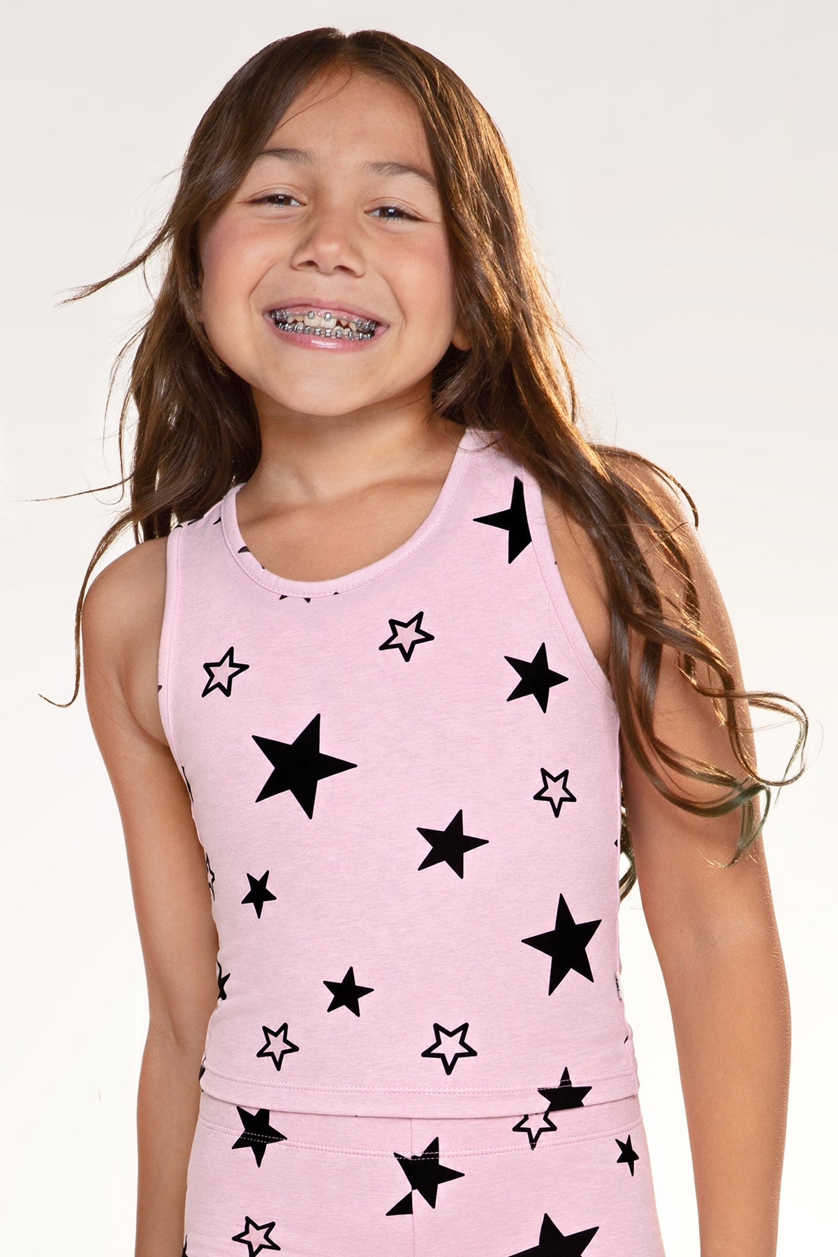 Simply Soft Luxe Cropped Racerback Tank & Tumble Short - Blush Black Stars - NEW!
