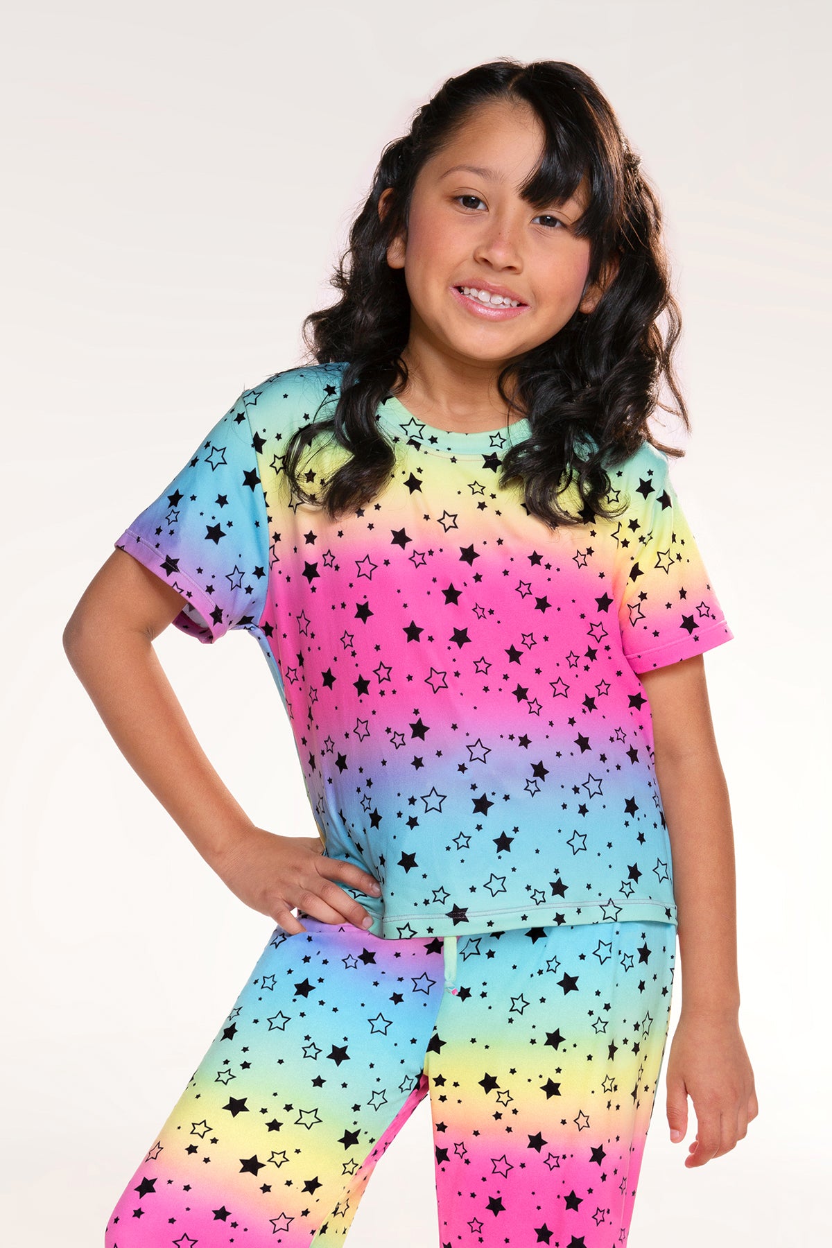 Gift Set - Simply Soft Easy Tee & Karate Pant & Cozy Blanket - Rainbow Bright Stars - Rainbow Bright Stars - NEW!