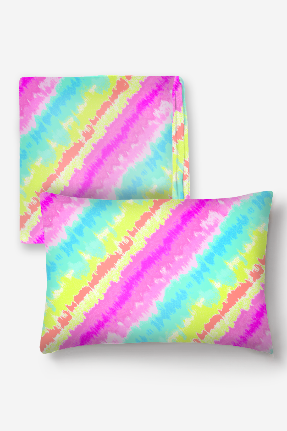 Blanket & Pillowcase Bundle - Purple Pink Graffiti