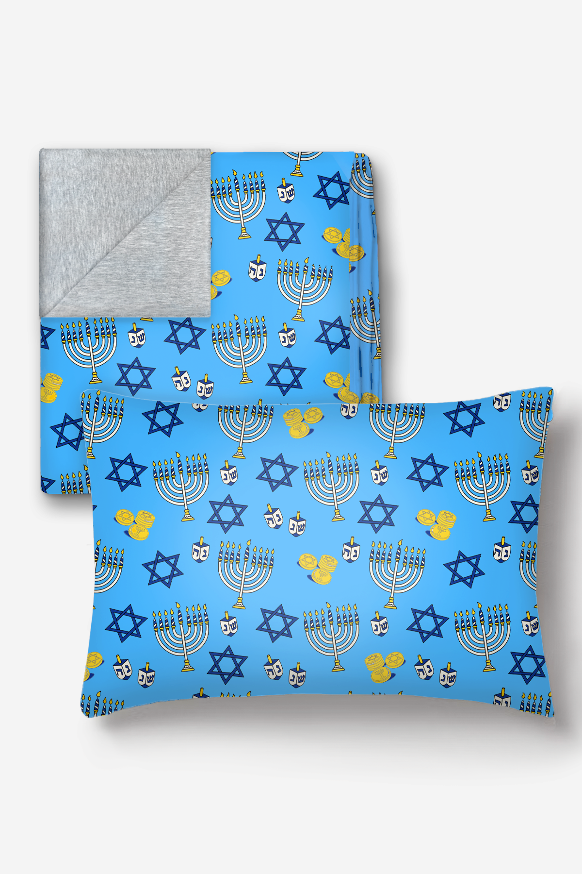 Blanket & Pillowcase Bundle - Purple Pink Graffiti