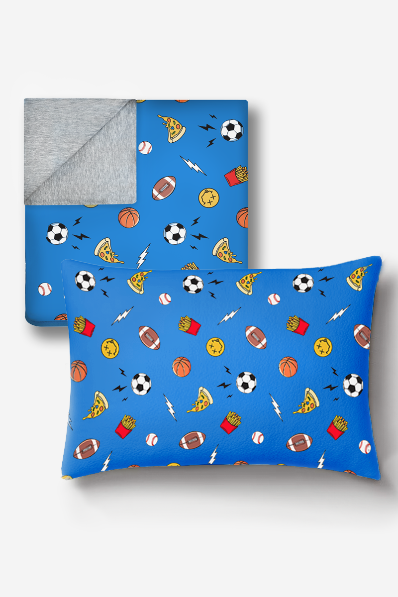 Blanket & Pillowcase Bundle - Purple Pink Graffiti