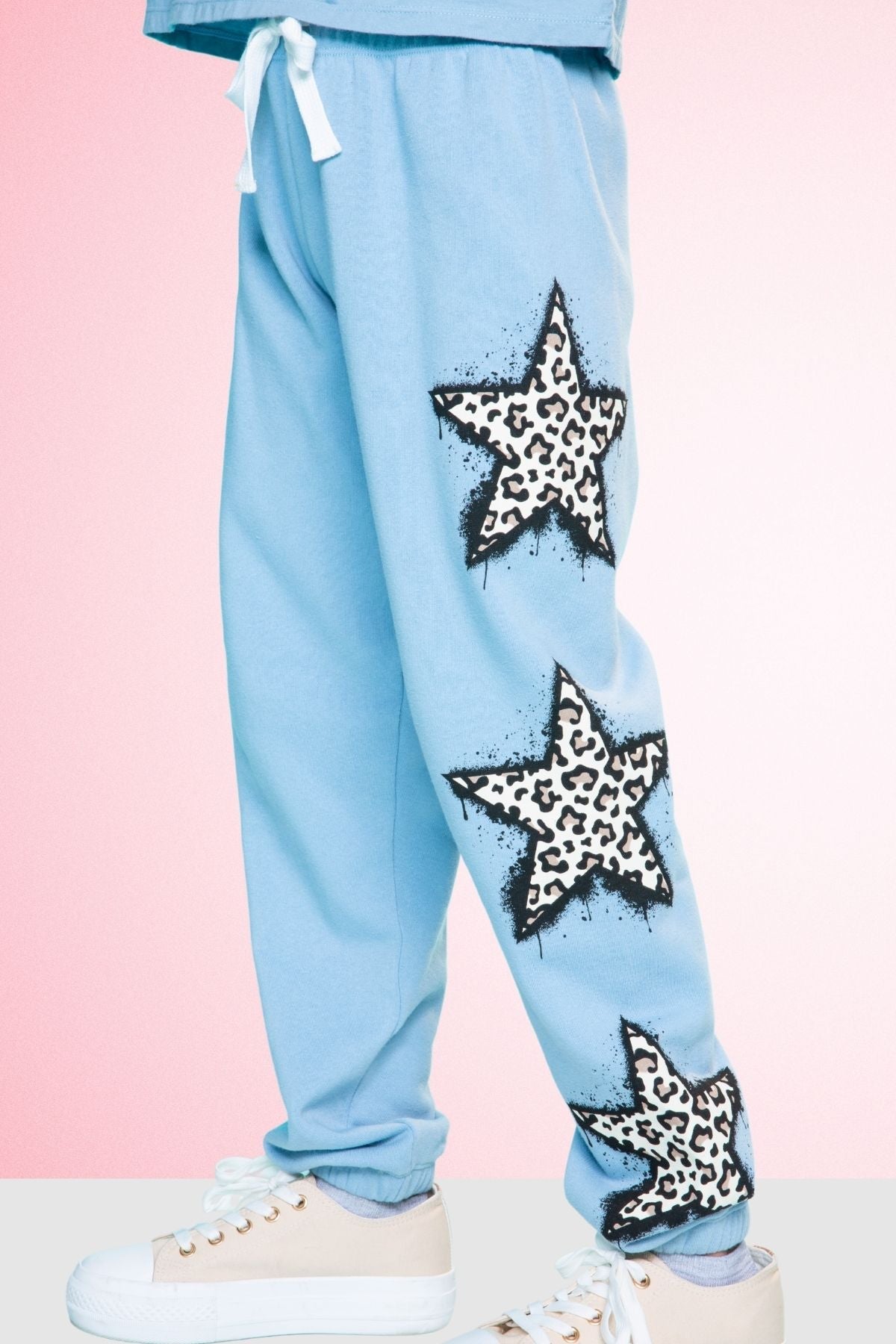 Cotton Soft French Terry Sweatpant ••• - Vintage Iris Sequin Heart