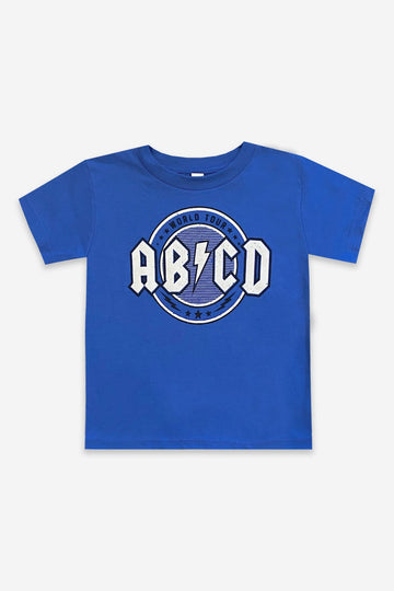 Cotton Short Sleeve Graphic Tee - Royal ABCD