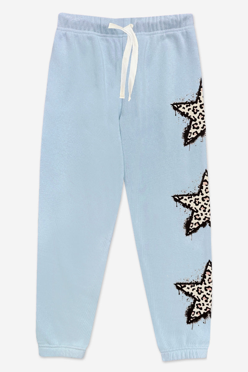 Cotton Soft French Terry Sweatpant ••• - Vintage Iris Sequin Heart