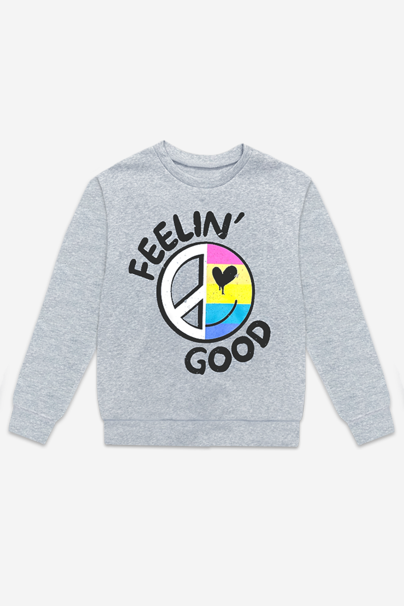 Cotton Soft French Terry Oversized Sweatshirt - Neon Violet Sequin Bear