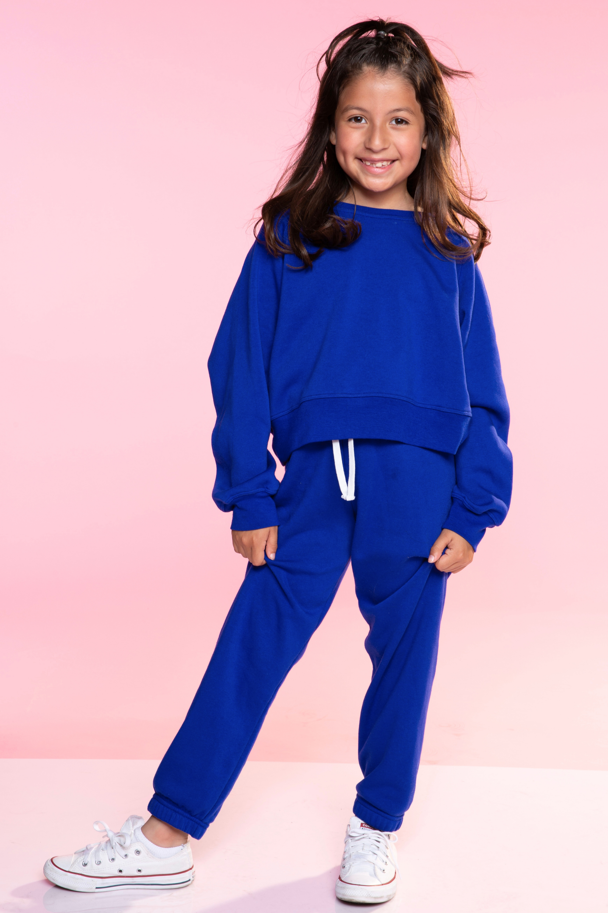French Terry Luxe Skimmer Crew Sweatshirt - Neon Royal Blue - 5/6