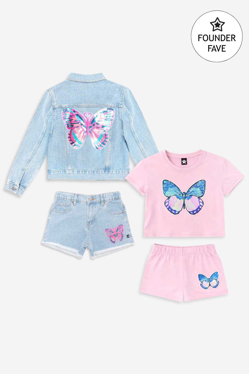 Founder Faves - 3 Pack Pretty in Pink Butterfly Babe - Pretty in Pink Butterfly Babe