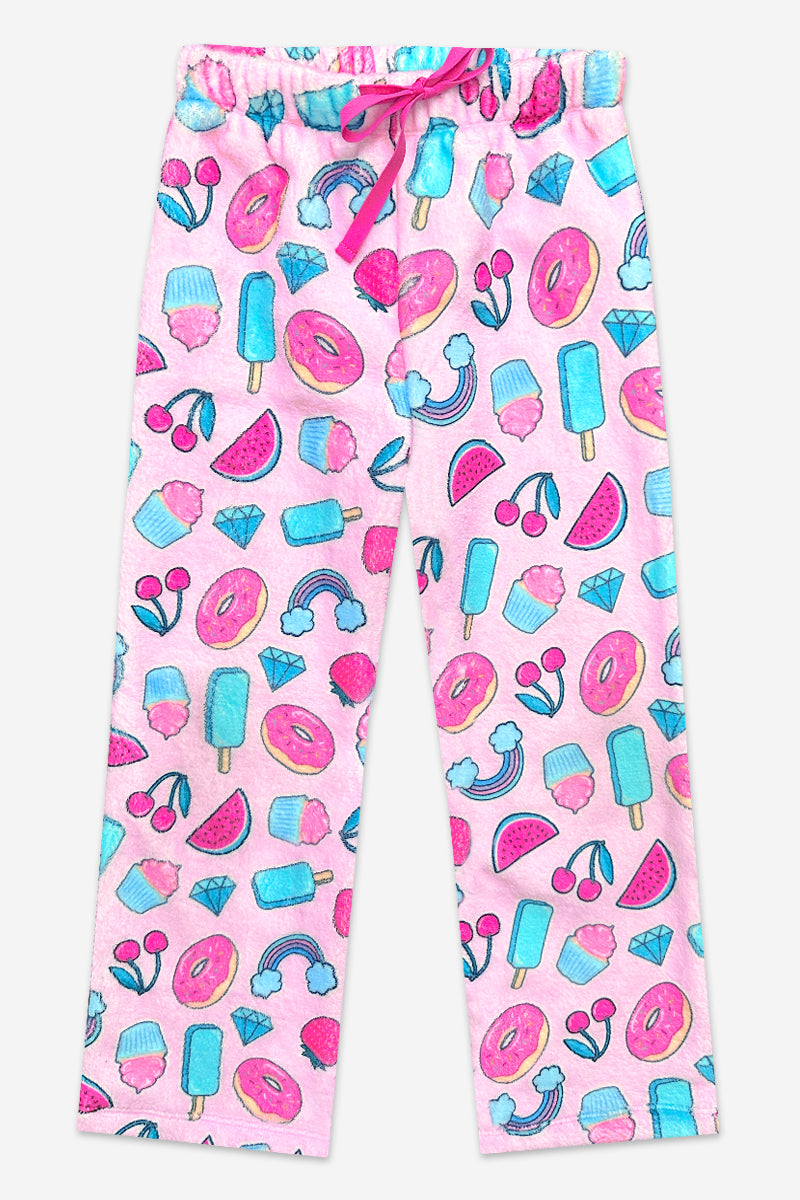 Fuzzy Plush Karate Pant - Matcha Boba