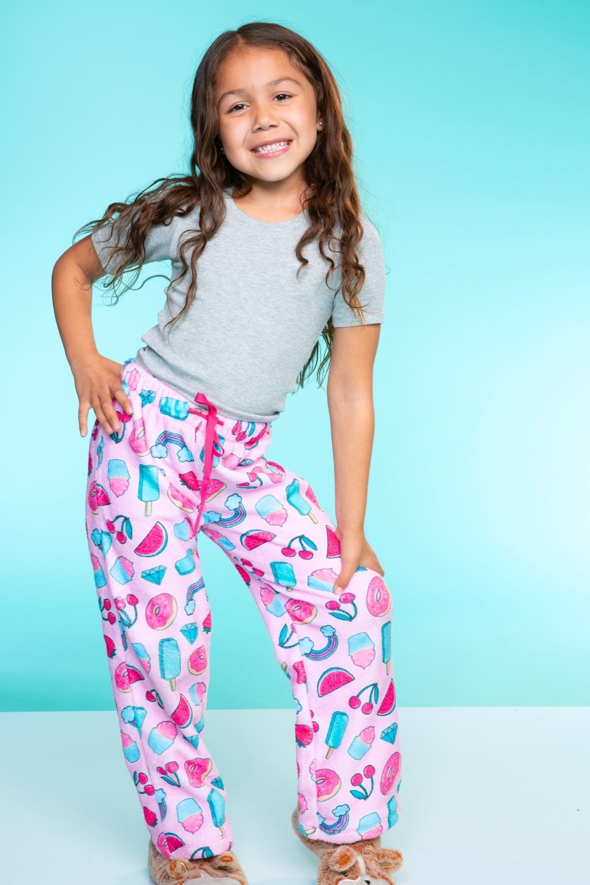 Fuzzy Plush Karate Pant - Matcha Boba