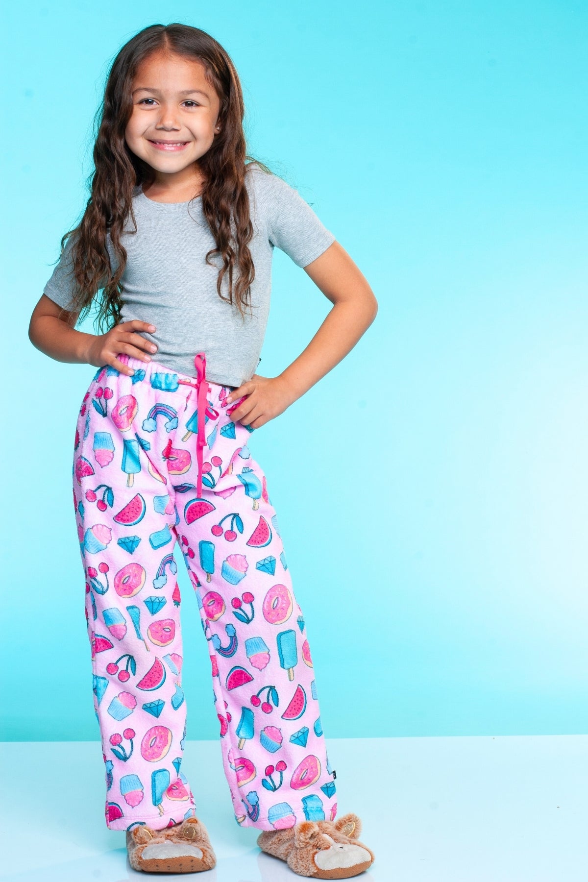 Fuzzy Plush Karate Pant - Matcha Boba