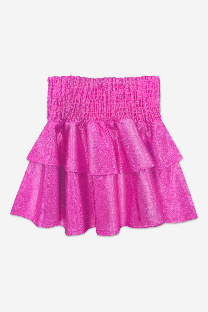 Smocked Skirt - Bubblegum Pink Glitter - Bubblegum Pink Glitter