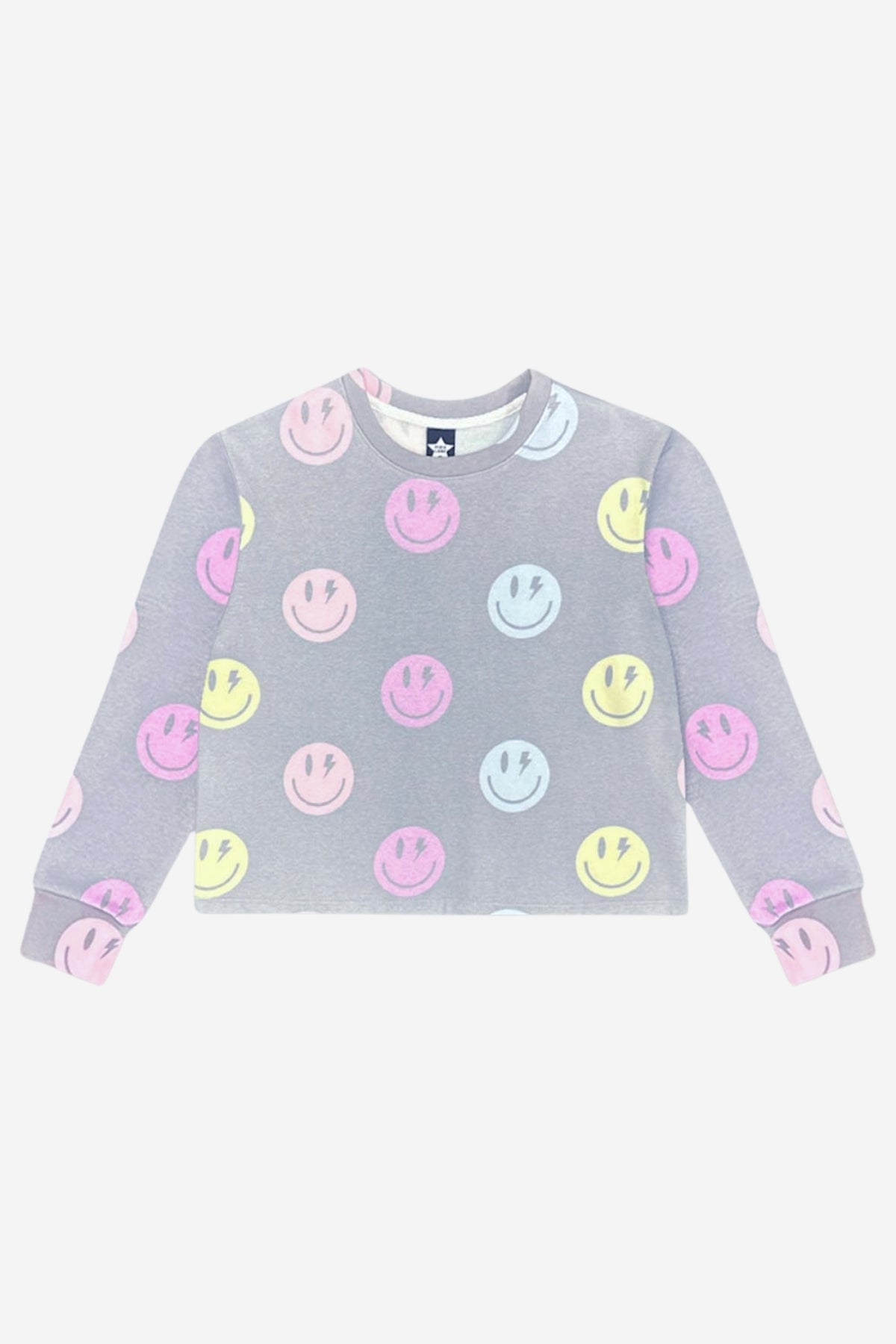 Heavyweight Cotton French Terry Easy Crew Sweatshirt - Taupe Leopard Pink Love