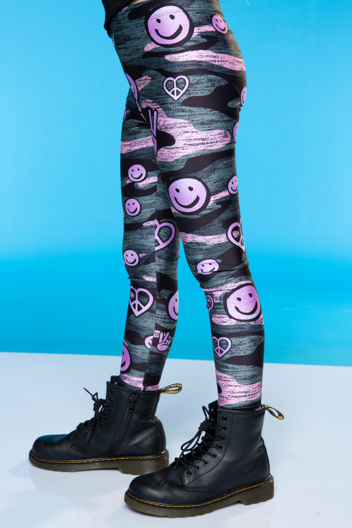 High Shine Long Legging - Black Stars