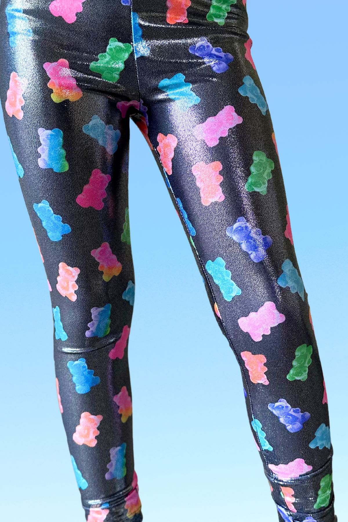 Glitter Foil High Shine Legging - Taupe Leopard - NEW!