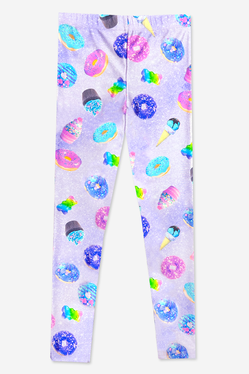 High Shine Long Legging - Black Stars
