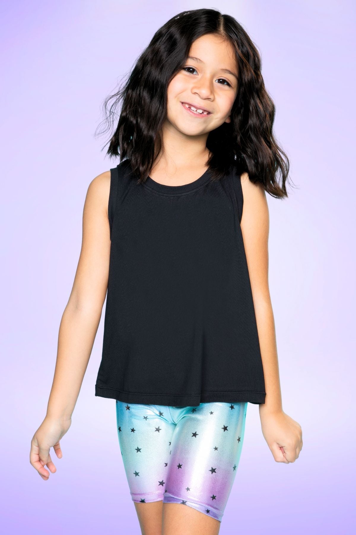 Simply Soft Easy Tank - Lt Blue Neon Pink Malibu