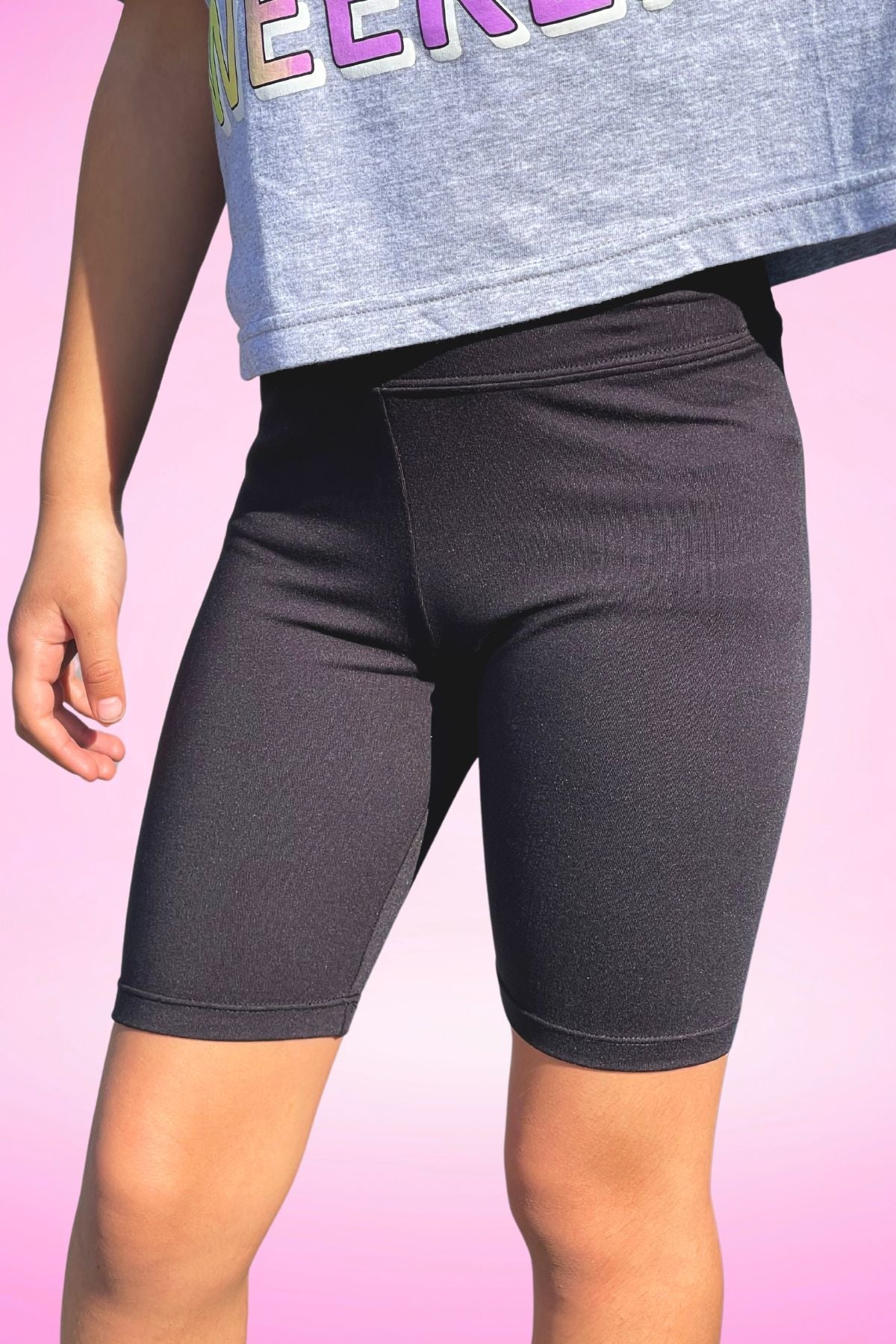 Simply Soft Luxe Biker Short - Black Butterfly Rhinestone