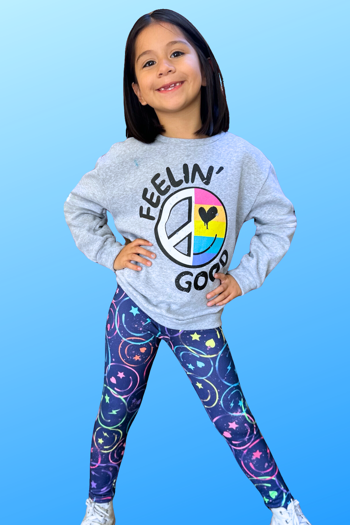 Simply Soft Long Legging - Denim Butterfly