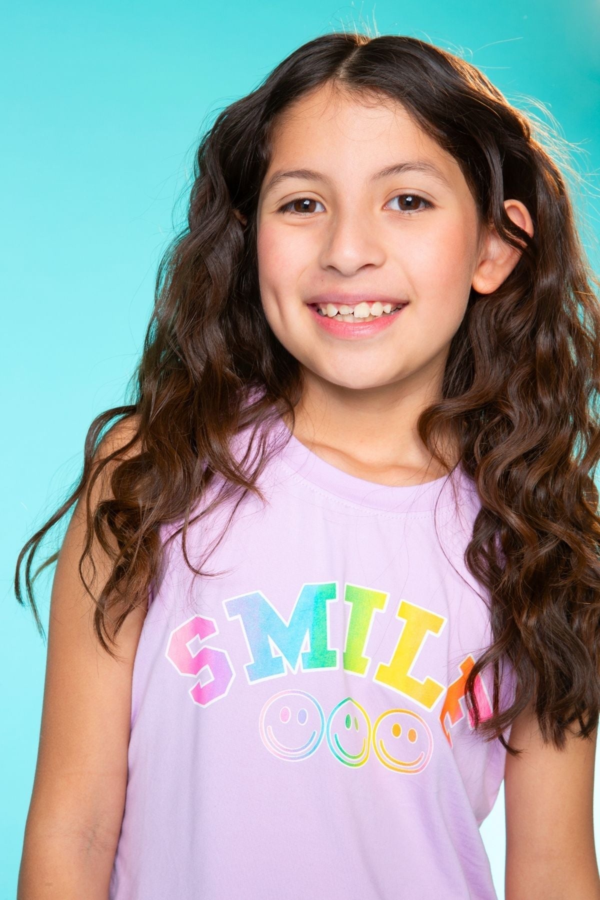 Simply Soft Easy Tank - Lt Blue Neon Pink Malibu