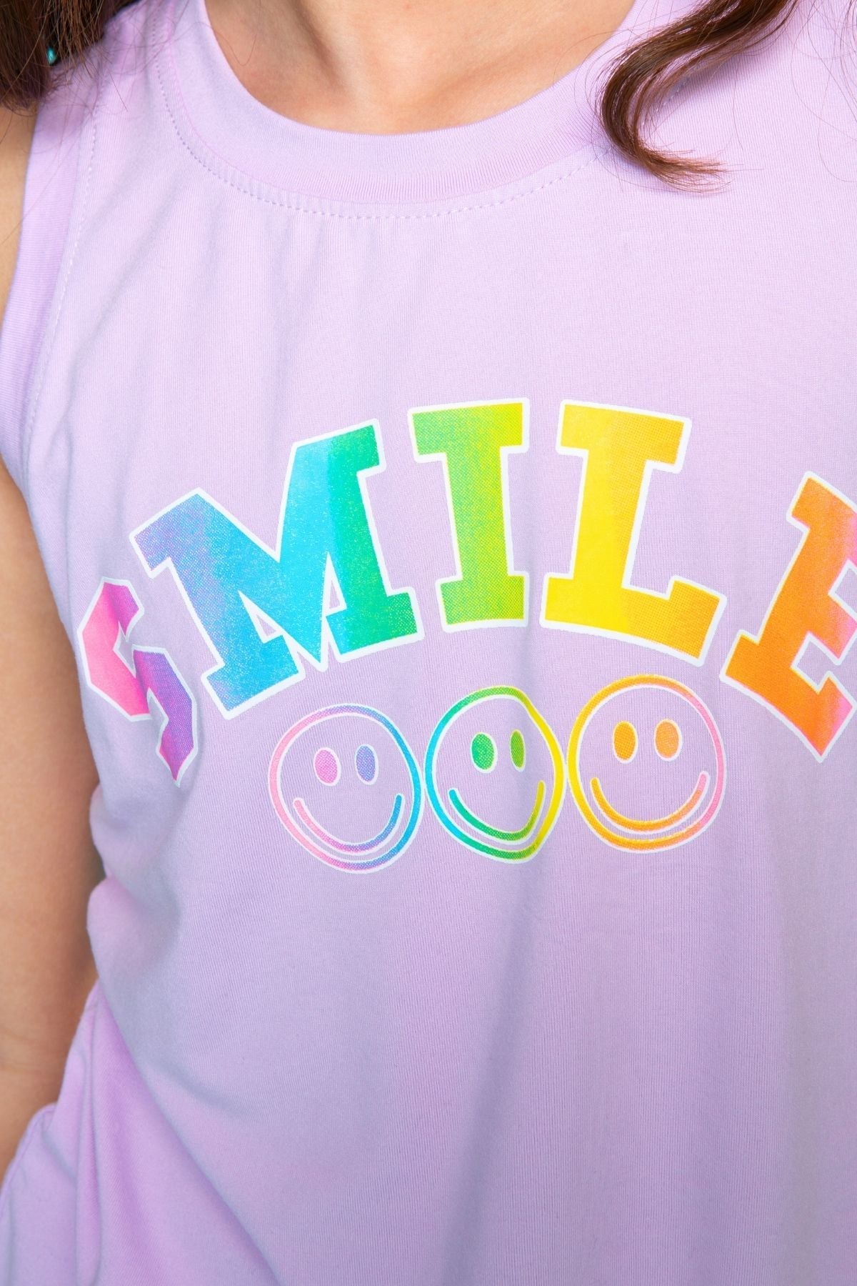Simply Soft Easy Tank - Lt Blue Neon Pink Malibu