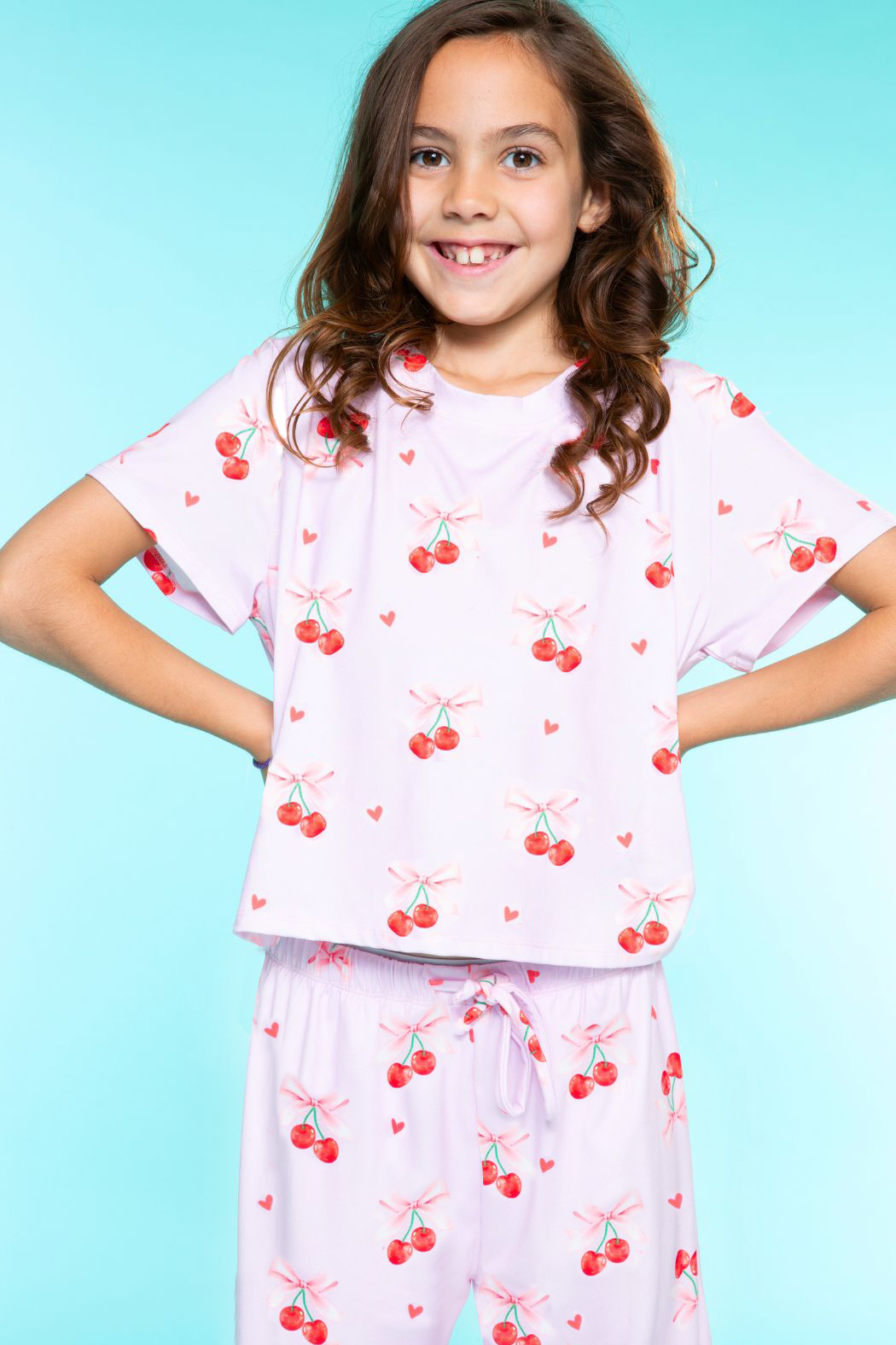 Simply Soft Easy Tee & Karate Pant - Dusty Pink Sticker Emojis