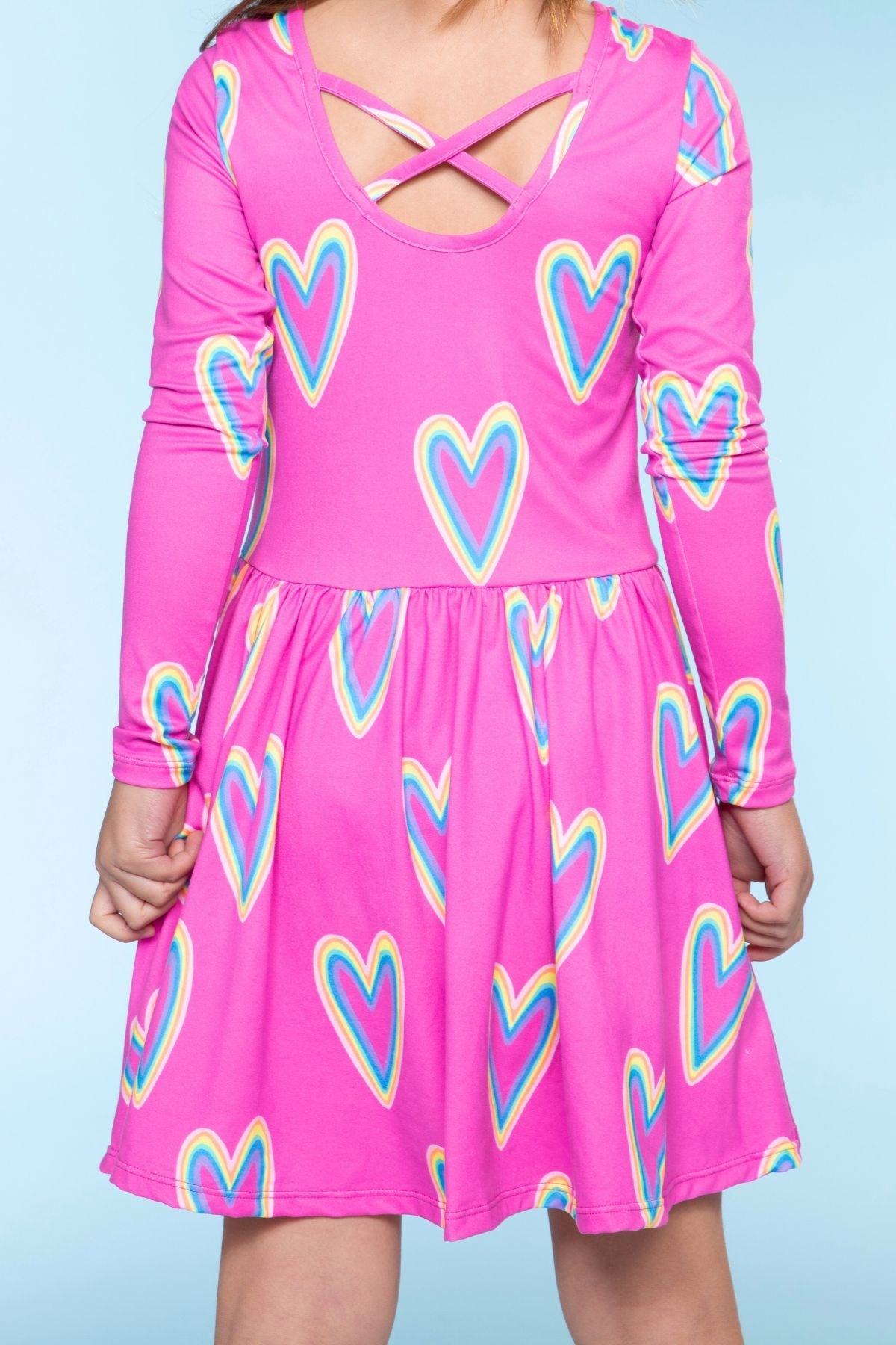 Simply Soft Long Sleeve Be Happy Dress.. - Purple Smile Retro