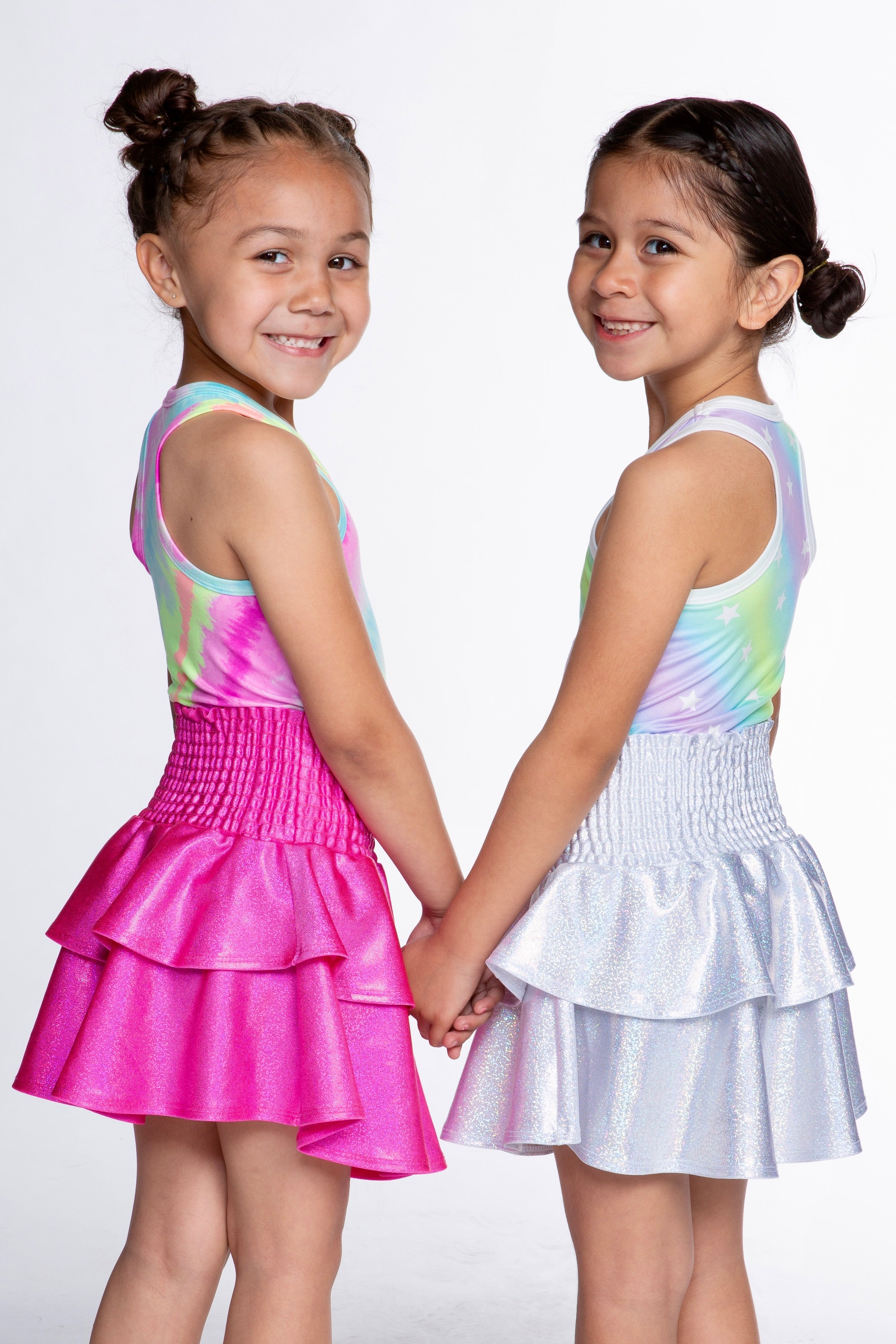 Smocked Skirt - Silver Glitter - 2