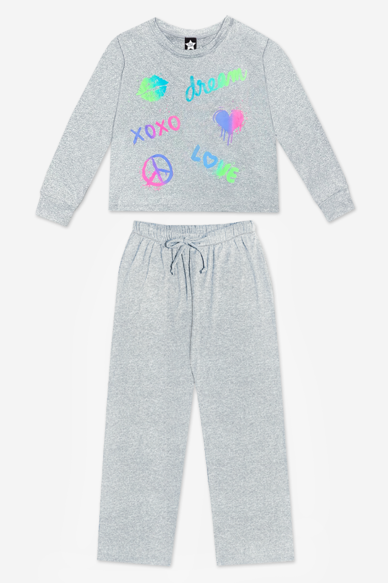 Simply Soft Long Sleeve Easy Tee & Karate Pant - Lavender Capybara