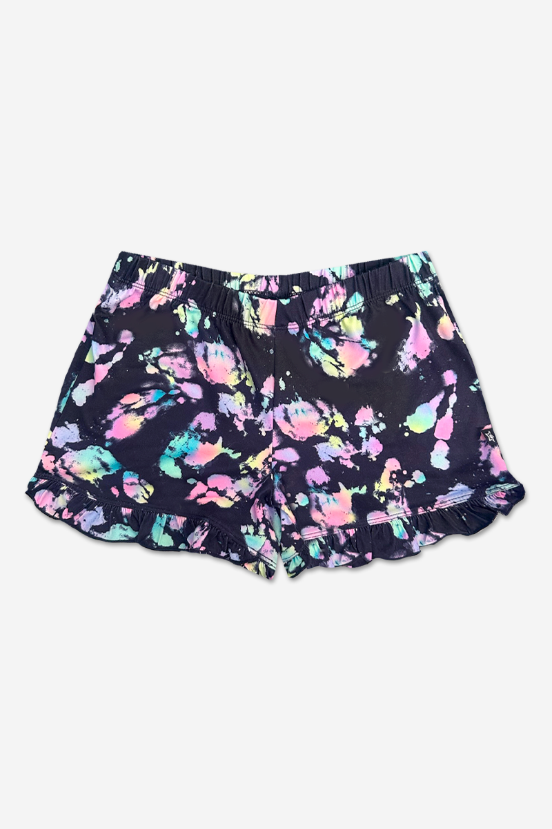 Simply Soft Ruffle Short - Pink Blue Star