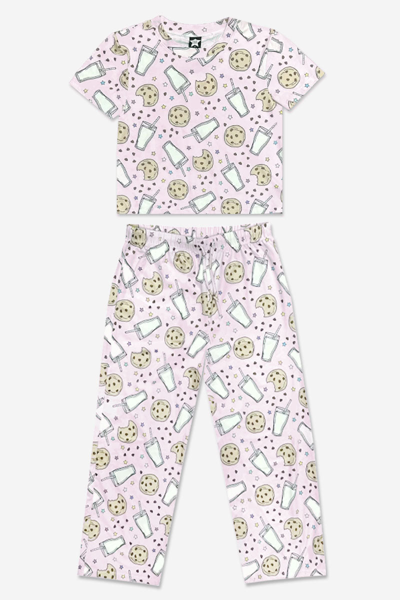 Simply Soft Easy Tee & Karate Pant - Dusty Pink Sticker Emojis