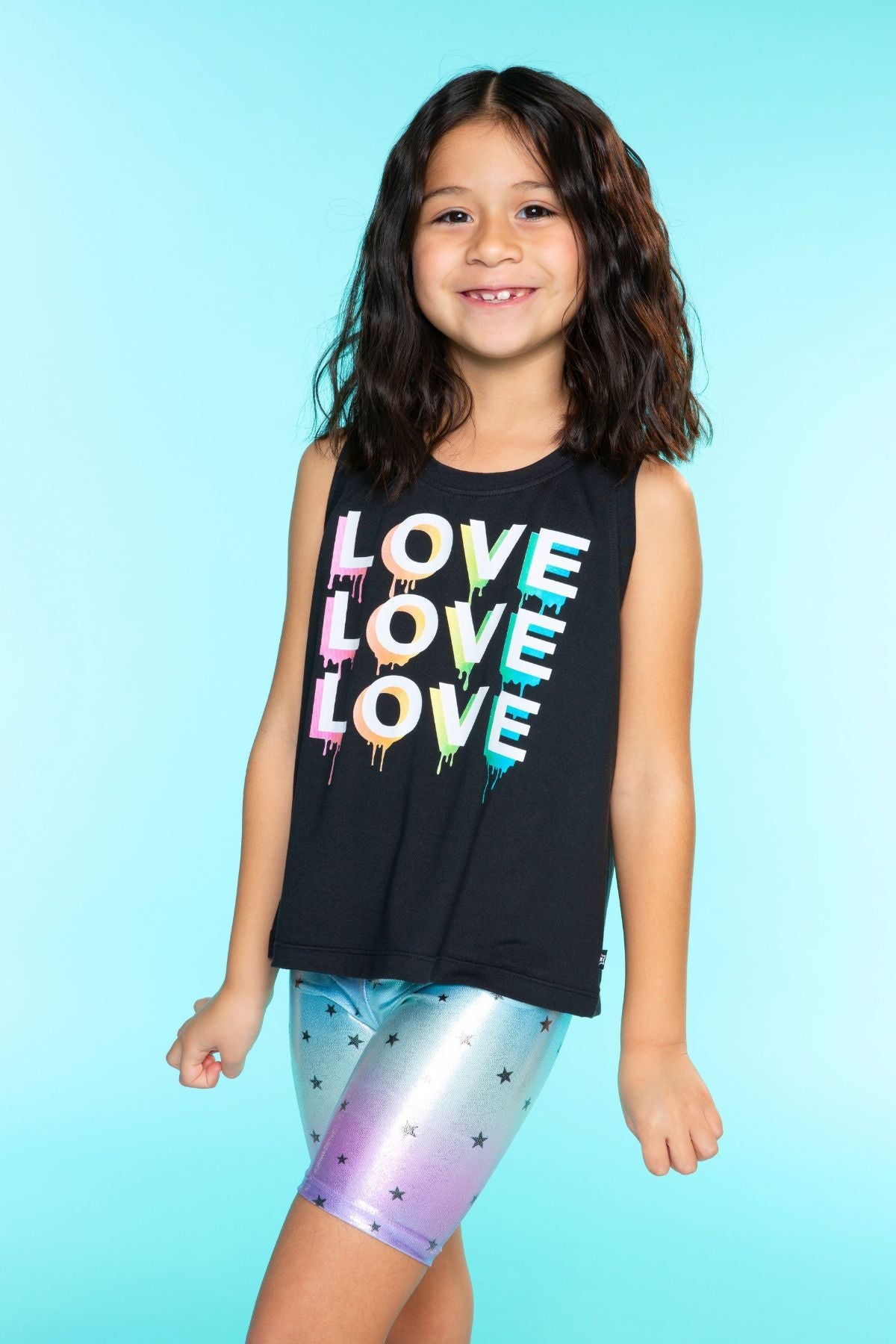 Simply Soft Easy Tank - Lt Blue Neon Pink Malibu