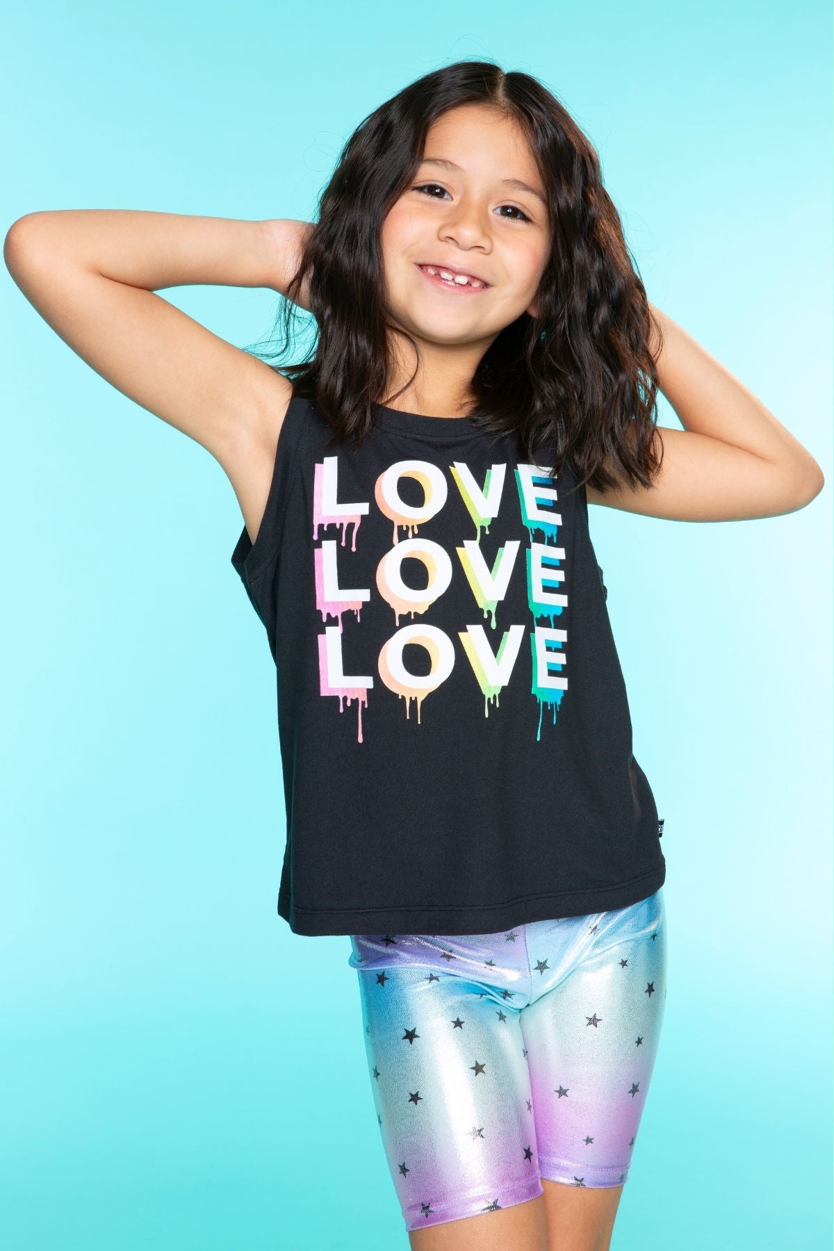 Simply Soft Easy Tank - Lt Blue Neon Pink Malibu