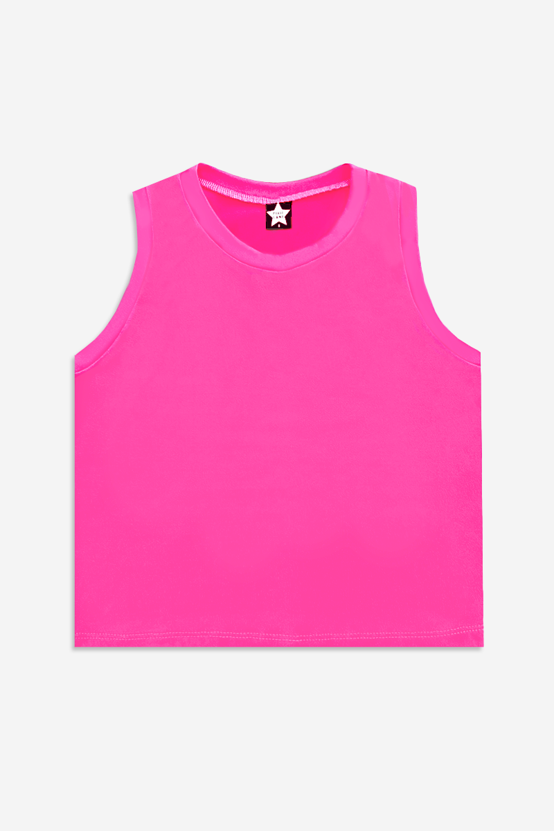 Simply Soft Easy Tank - Lt Blue Neon Pink Malibu