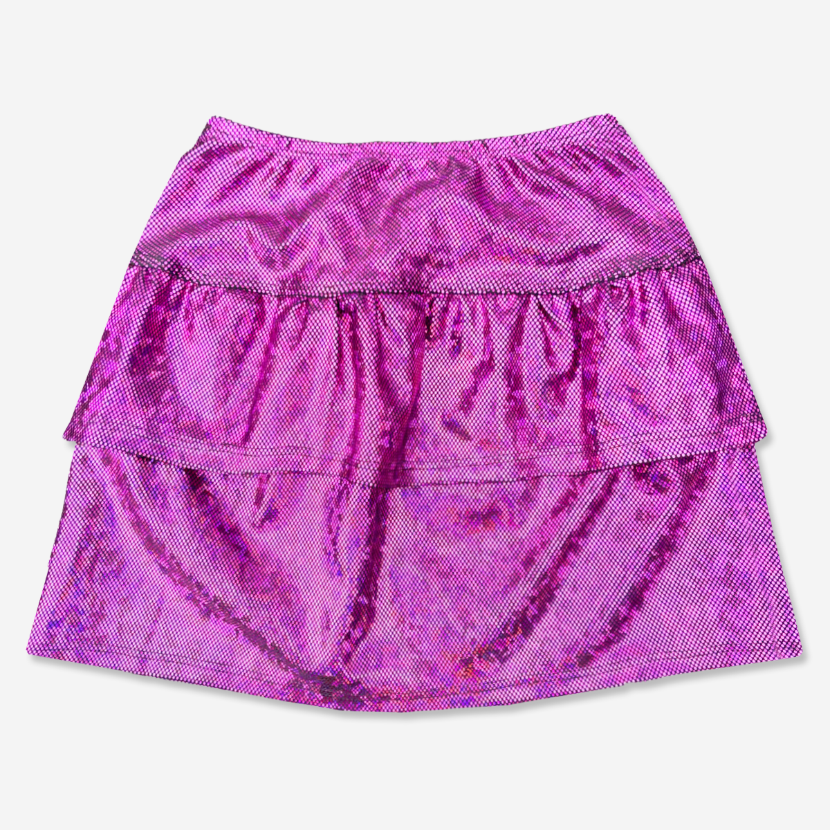 【COLOR iN ID】Rose unbalanced tiered skirt Tiered Maxi Skirt