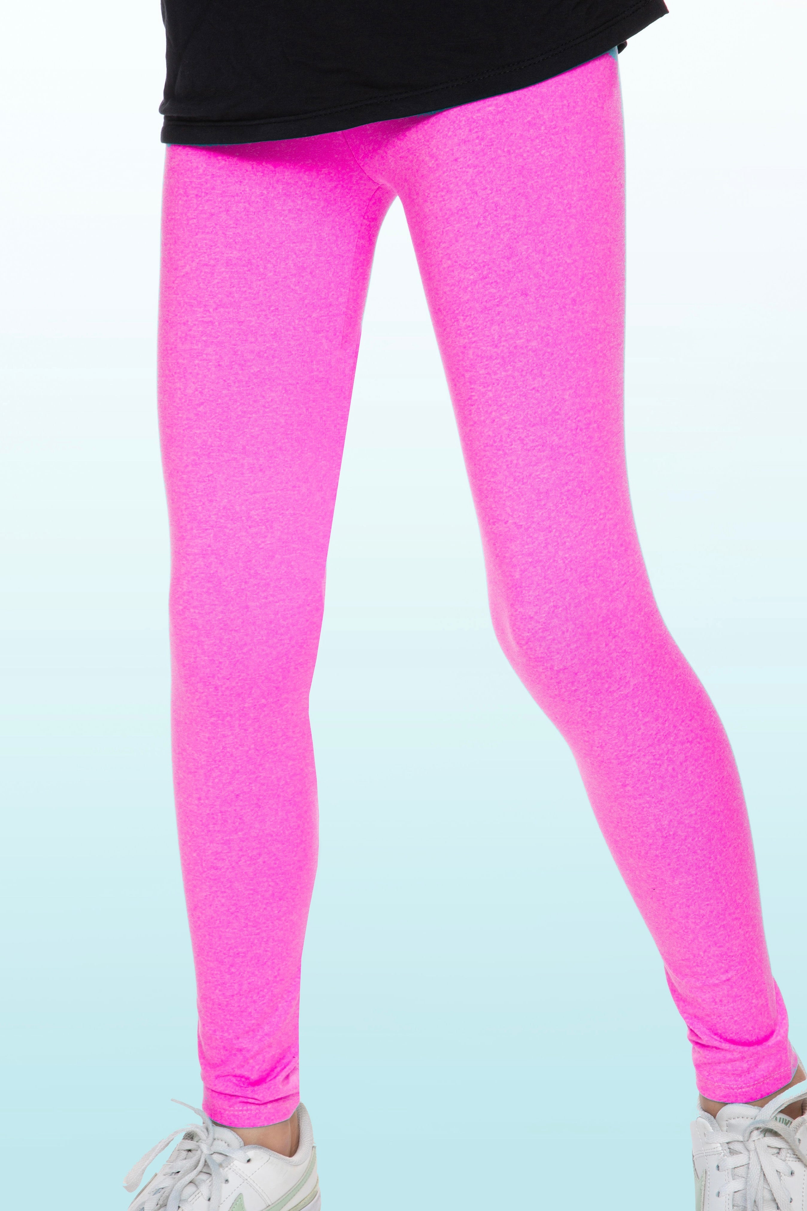 Pixielane Simply Soft Luxe Long Legging Neon Pixie Pink Girls Size 3