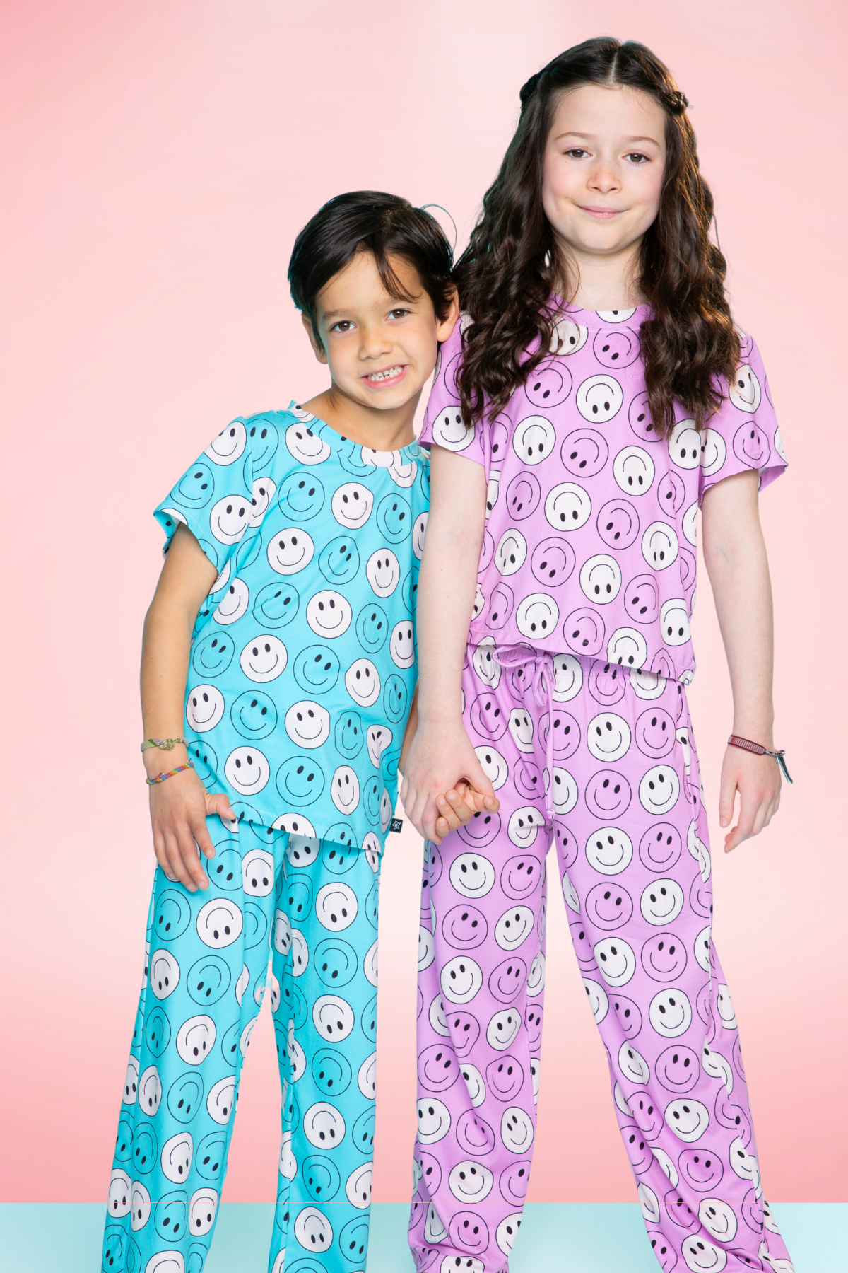 Simply Soft Easy Tee & Karate Pant - Dusty Pink Sticker Emojis