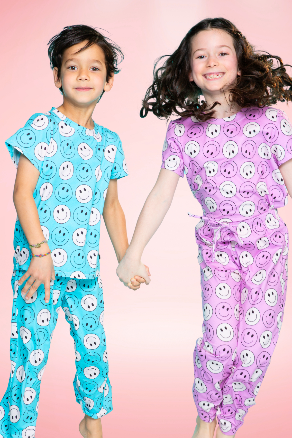 Simply Soft Easy Tee & Karate Pant - Dusty Pink Sticker Emojis