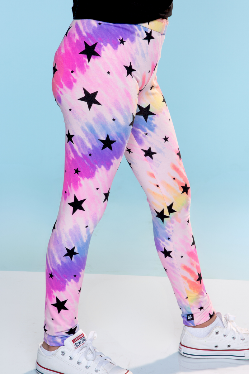 Simply Soft Long Legging - Pink Rainbow Stars