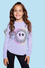 Modal Long Sleeve Shirttail Top - Lavender Smile Peace