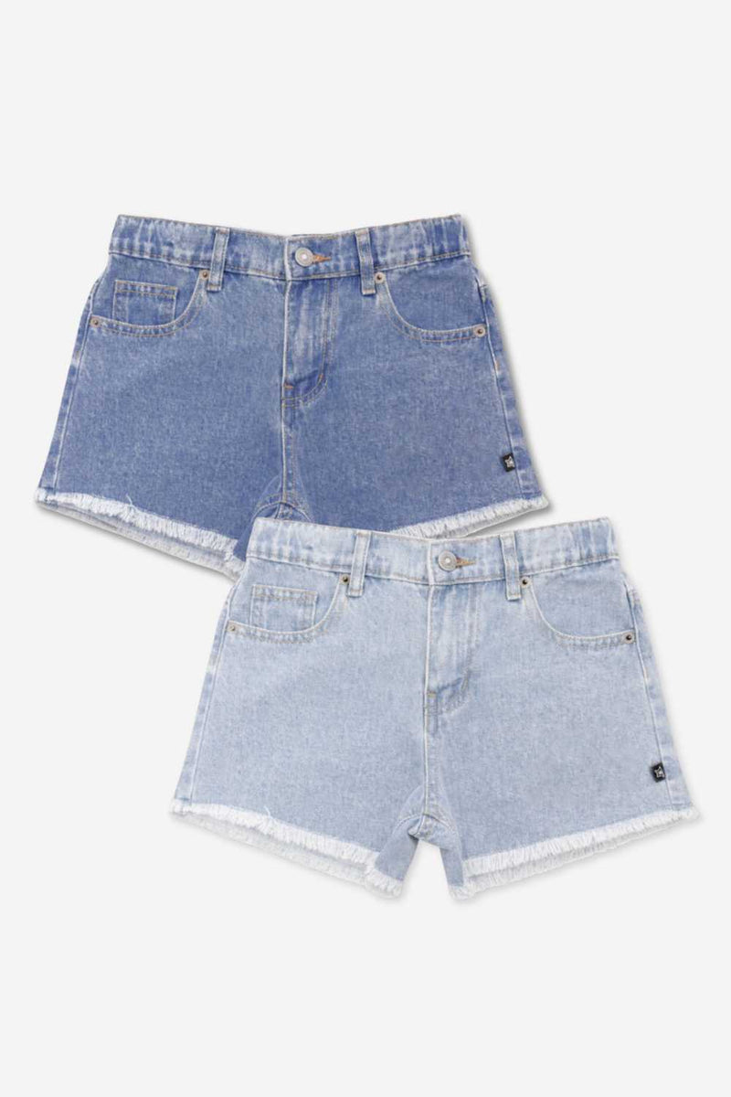 2 Pack Denim Girlfriend Short - Lt Denim | Denim - NEW!