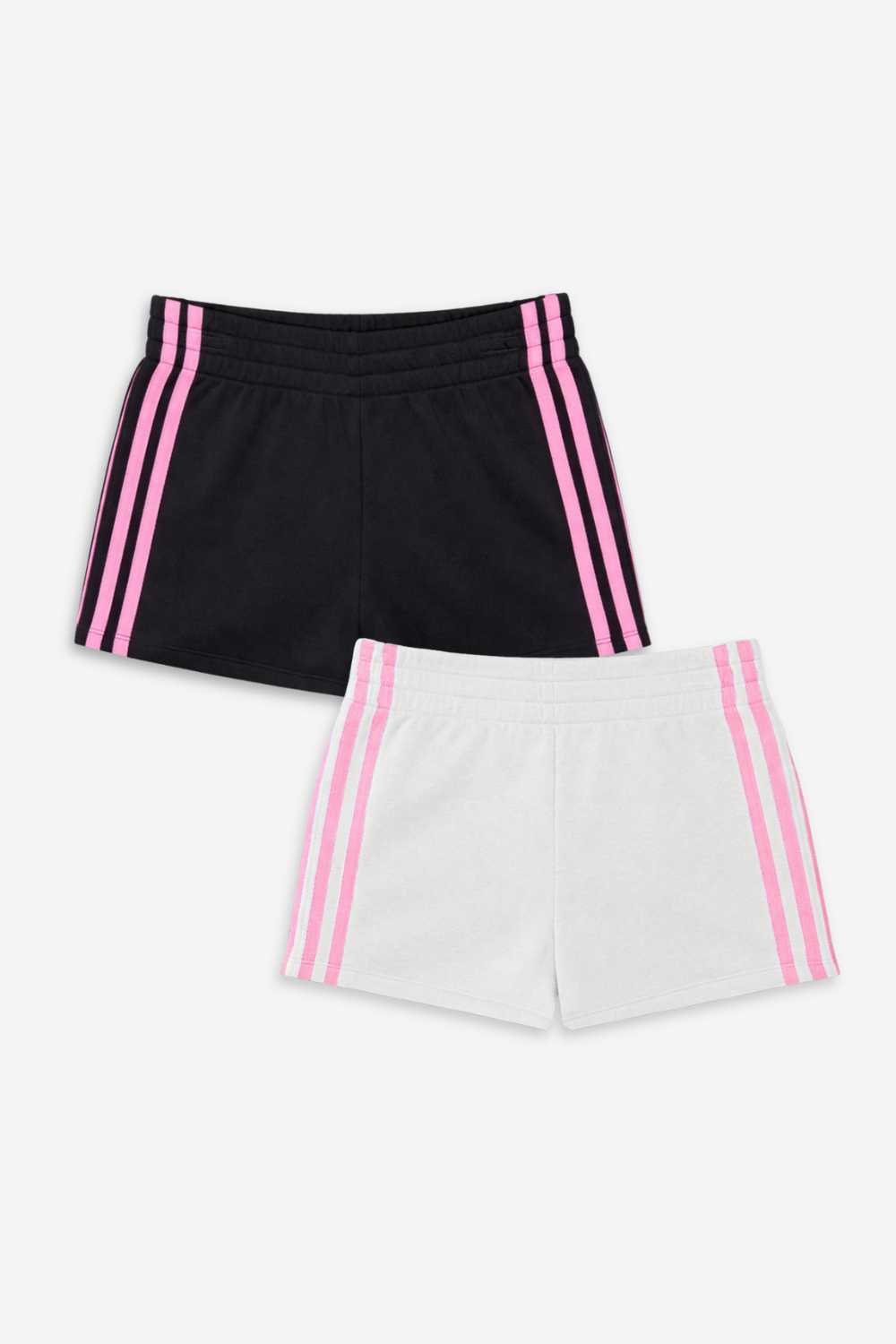 2 Pack - French Terry Smocked Striped Short