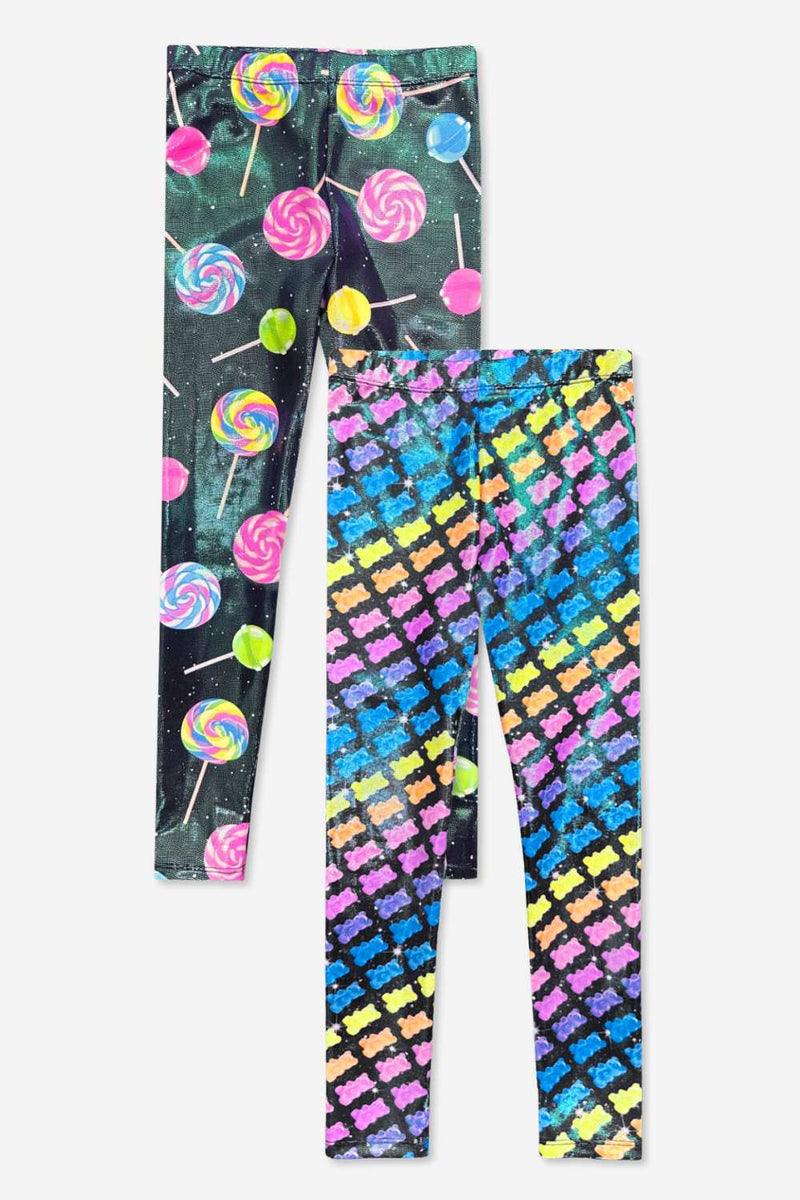 2-Pack Glitter Foil High Shine Legging.