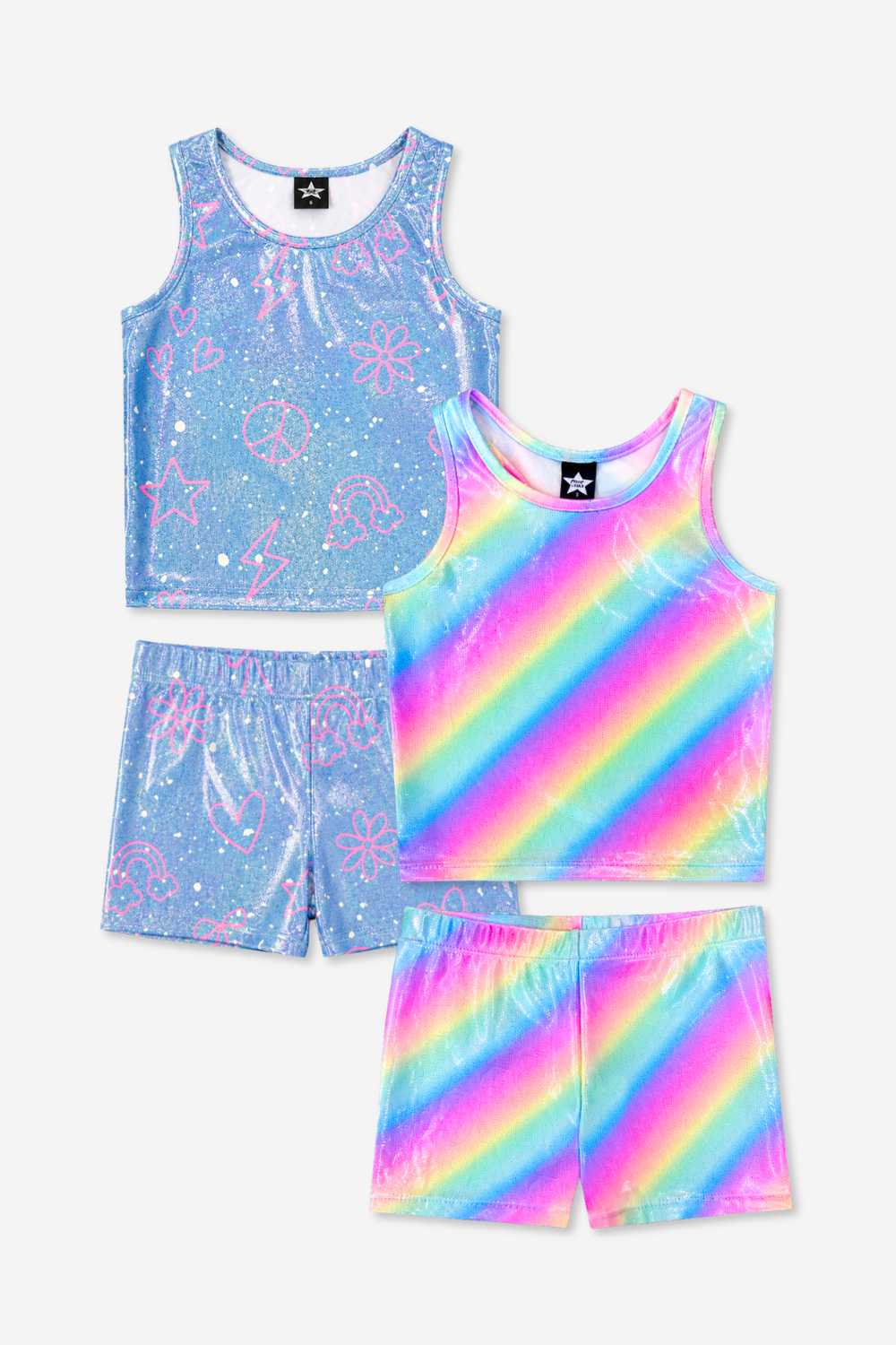 2-Pack High Shine Tumble Set - Black Rainbow Foiled Butterfly | Pink Foiled Iridescent Snake