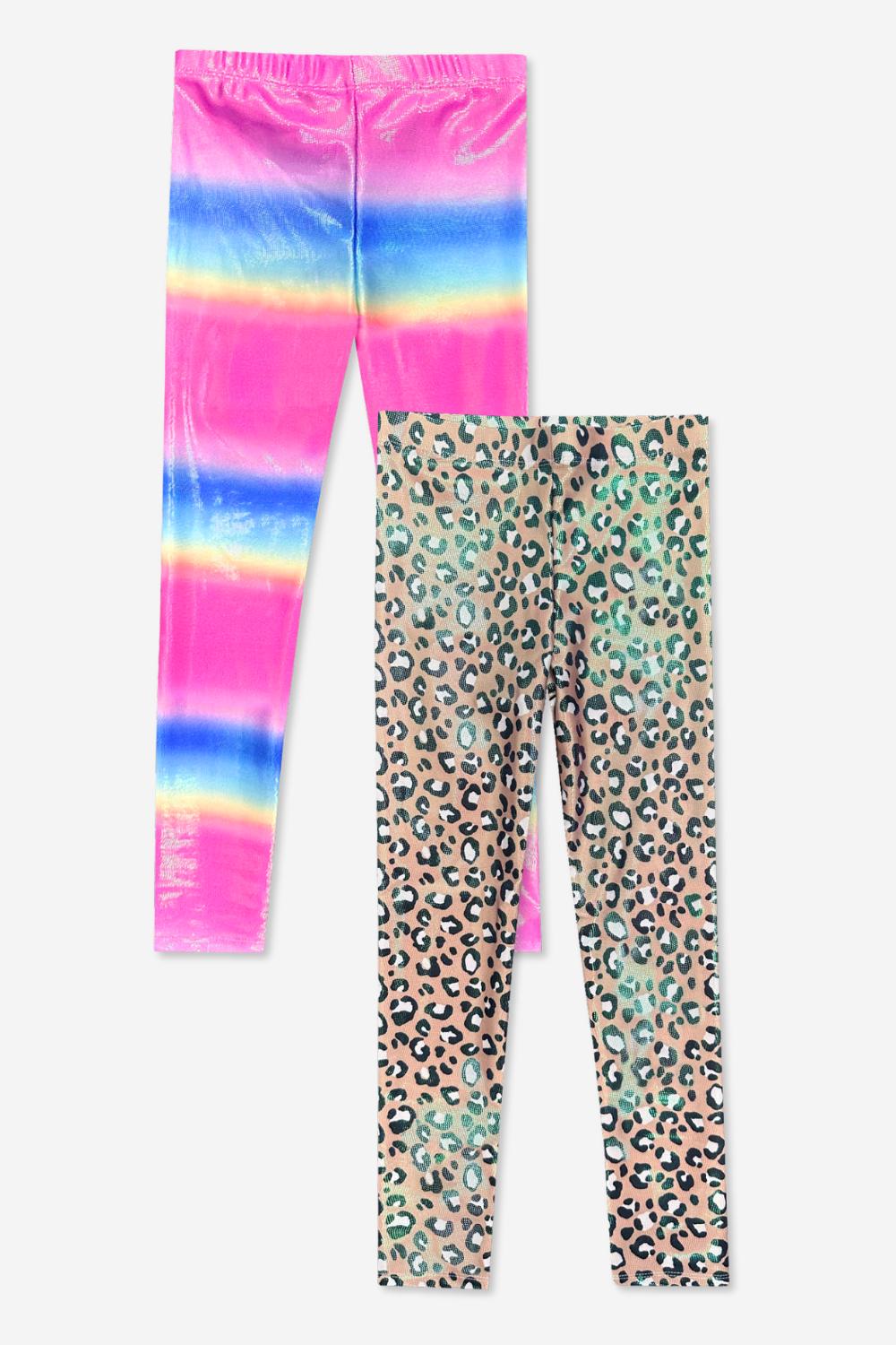 2-Pack Glitter Foil High Shine Legging