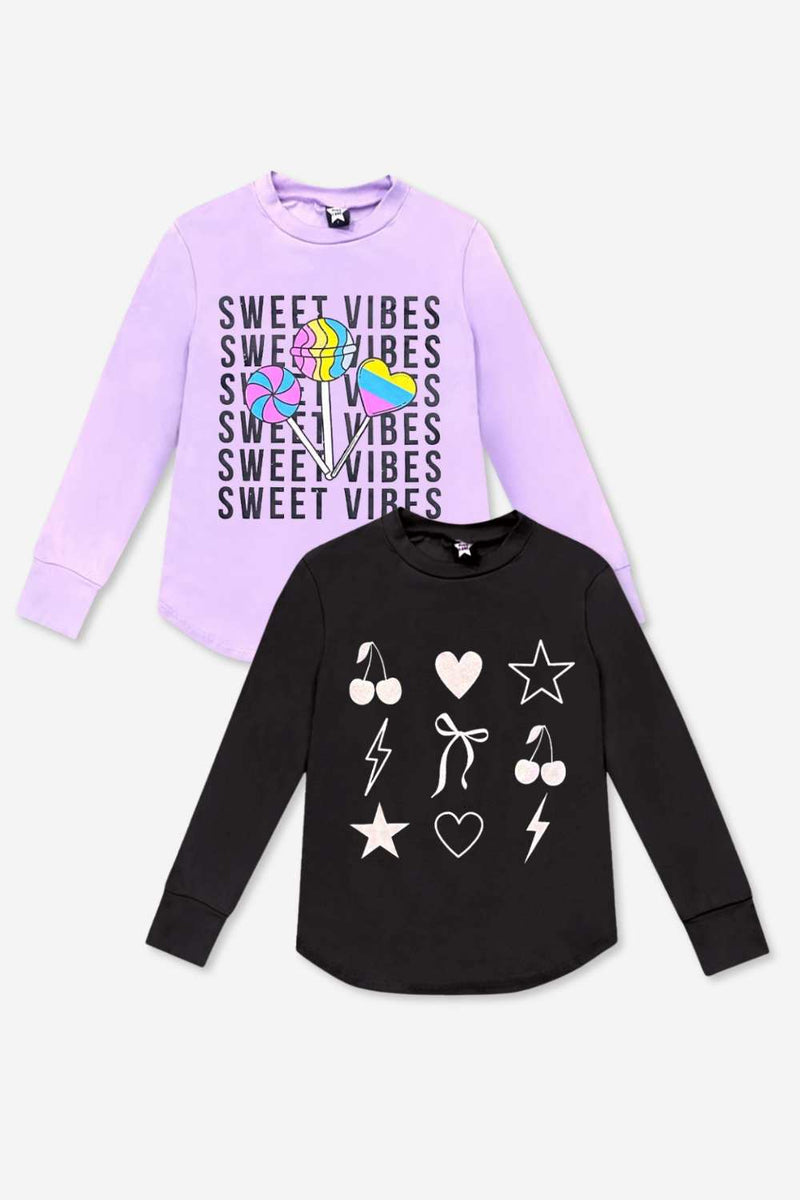 2-Pack Modal Long Sleeve Shirttail Top