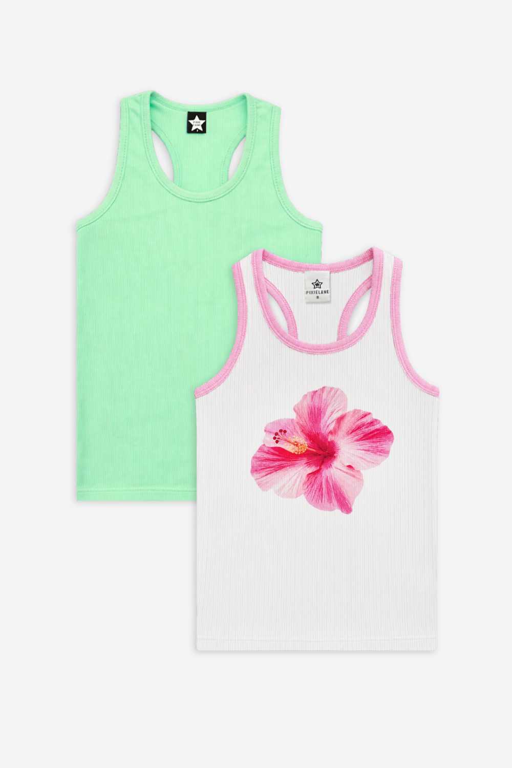 2 Pack - Ribbed Racerback Tank
