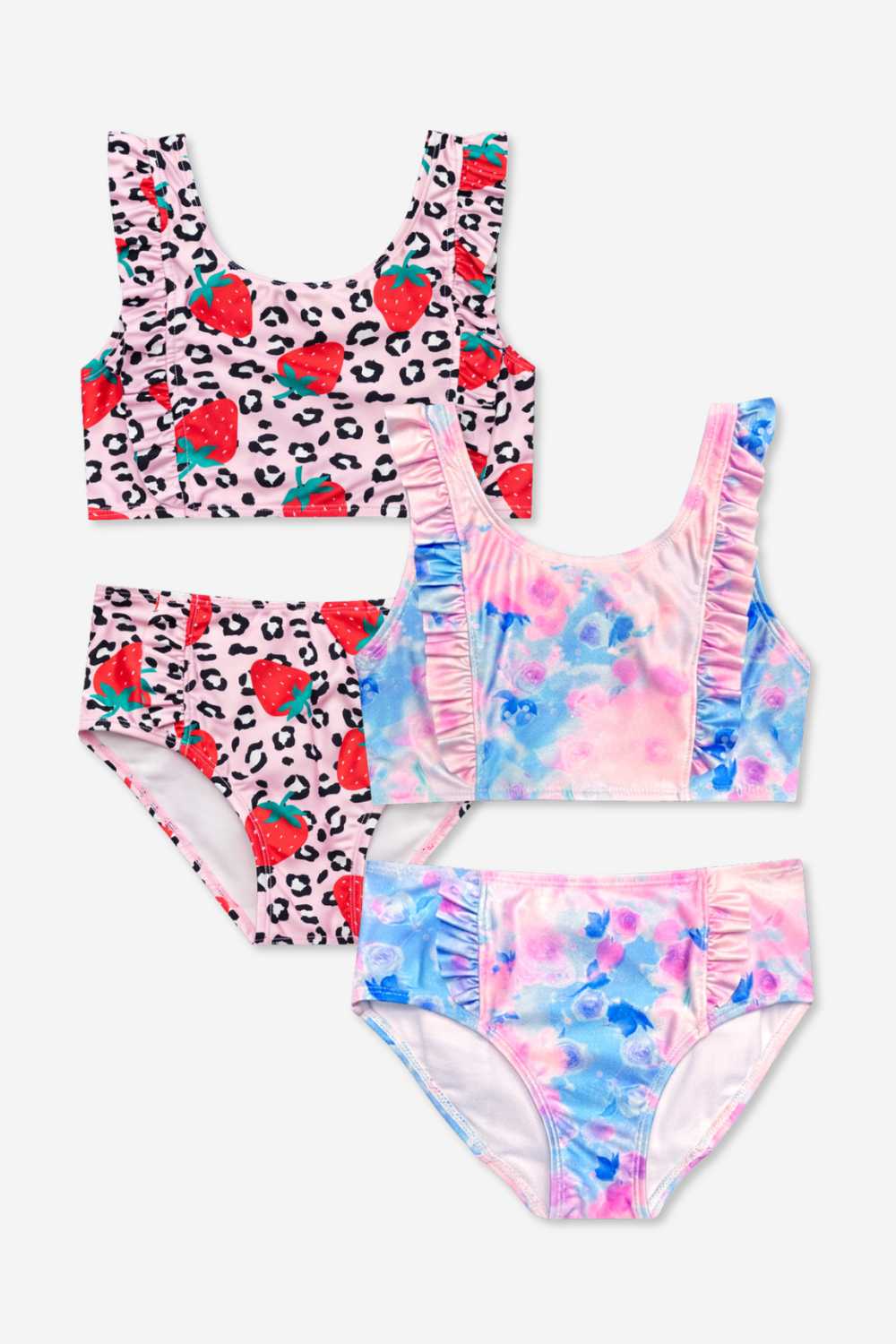 2 Pack Ruffle Two Piece Swimsuit