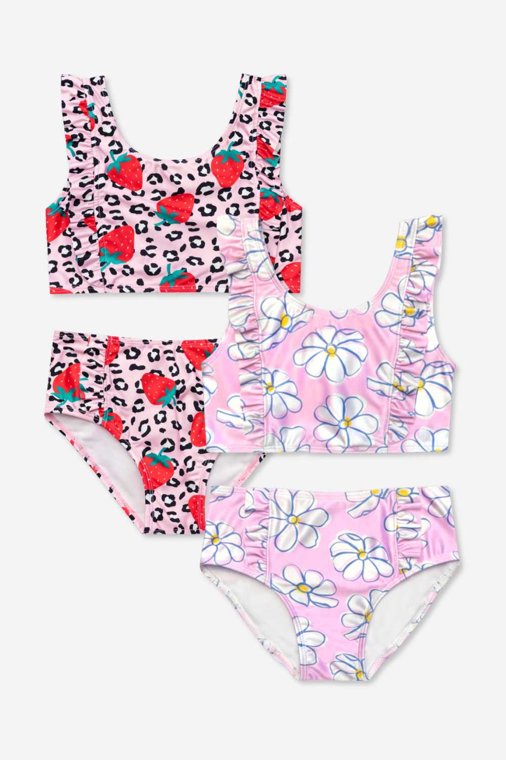 2 Pack Ruffle Two Piece Swimsuit