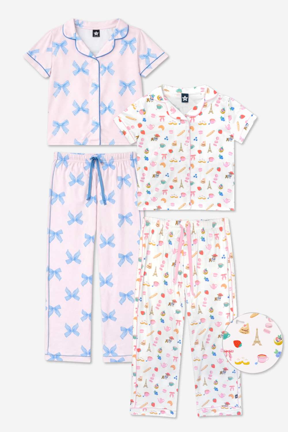 2-Pack Simple Soft Button Down Tee & Karate Pant